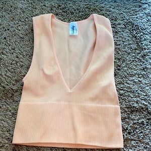 V neck seamless crop top